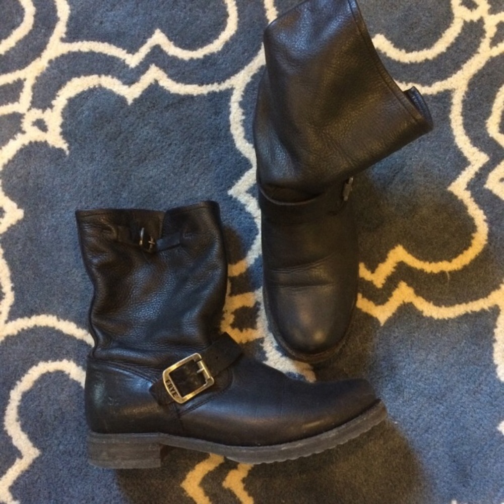 Black Frye Moto Boots