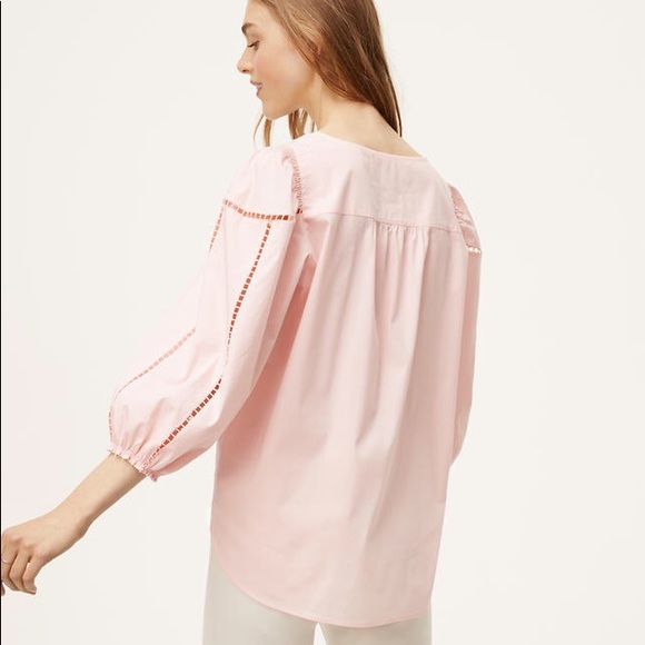 Pink puff sleeve cut out top - Picture 2 of 3