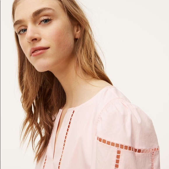 Pink puff sleeve cut out top - Picture 3 of 3