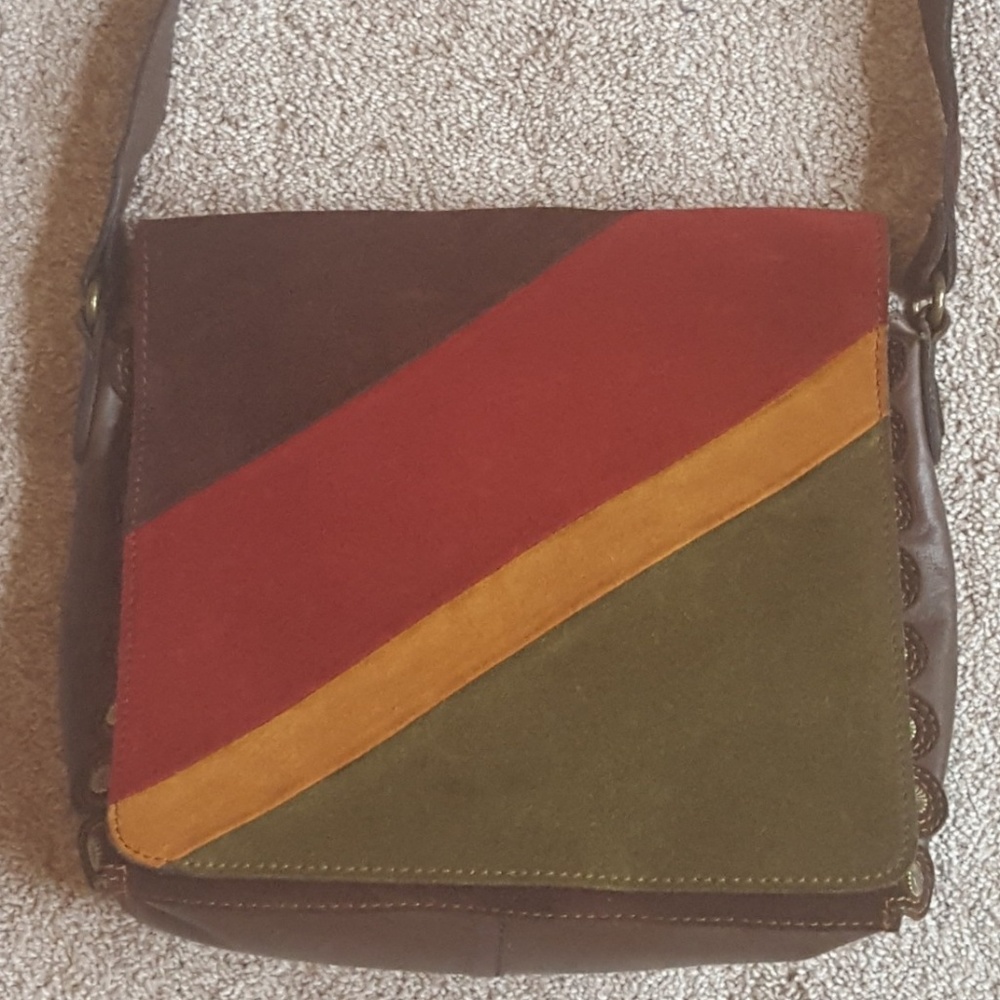*low $!* Patricia Nash suede/leather shoulder bag
