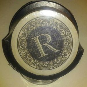 Thirstystone monogrammed coasters with stand.