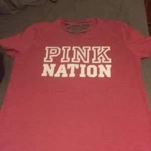 NWT - VS Pink - tie up back tee