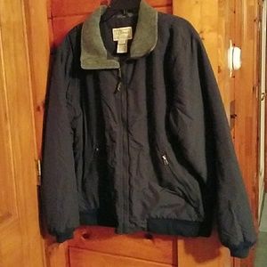 Men's Large L L Bean fleece lined warm up jacket
