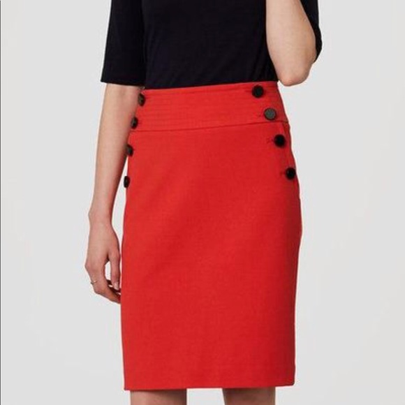 LOFT Dresses & Skirts - Ann Taylor Loft Sailor Button Skirt