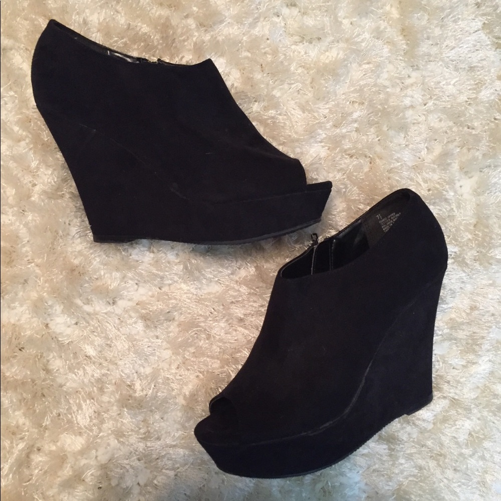 Mossimo Supply Stacked Heel Open Toe Bootie