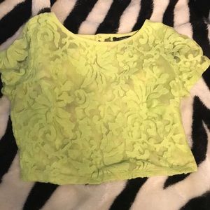 lime green crop top