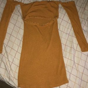 Of the shoulder stretch dress