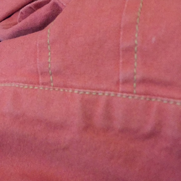 Tulle faded rust jean jacket w/ large tan buttons - Picture 6 of 8