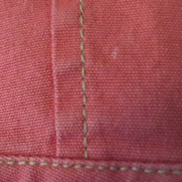 Tulle faded rust jean jacket w/ large tan buttons - Picture 7 of 8