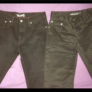 Black Slim-Straight Jeans (30x30)