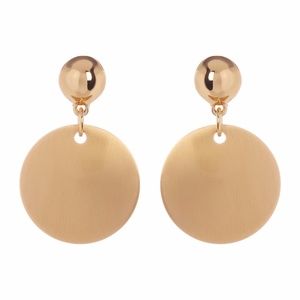 Trina Turk Double Drop Disc Goldtone Earrings NEW!