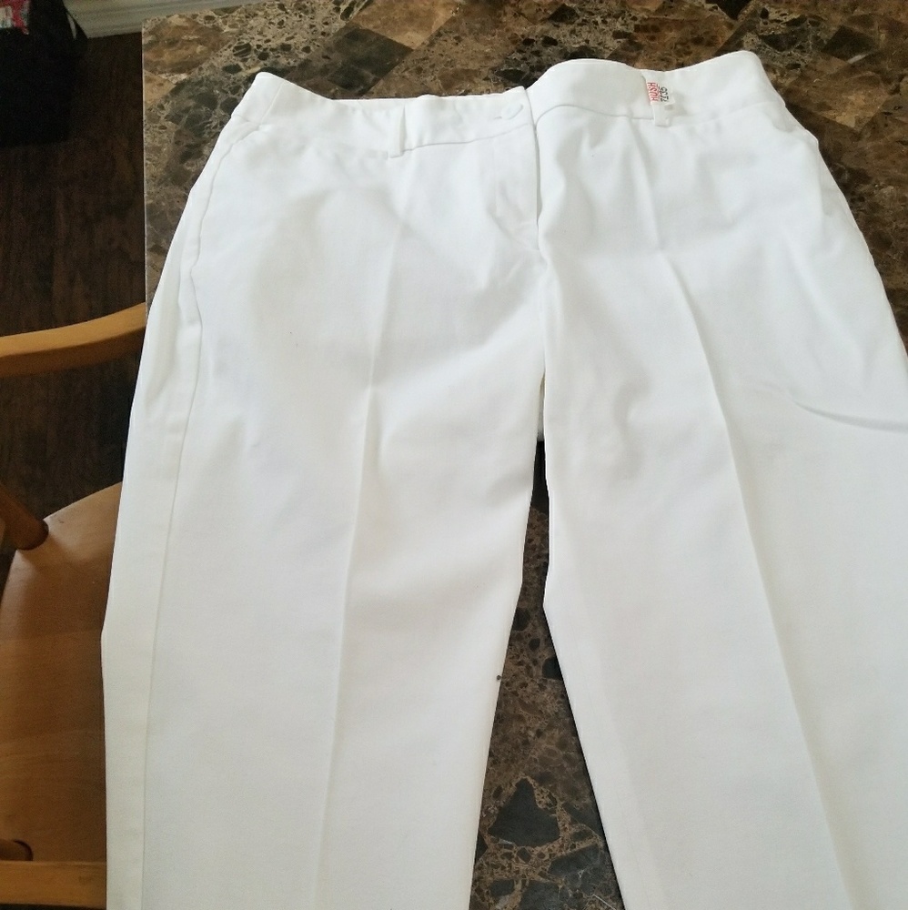 Lane Bryant cropped white pants