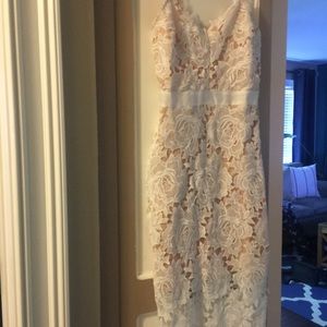 Lace Midi White dress