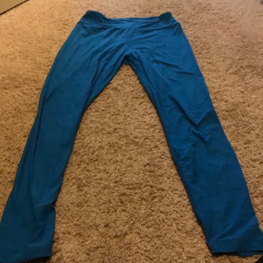 Lularoe OS blue leggings excellent condition