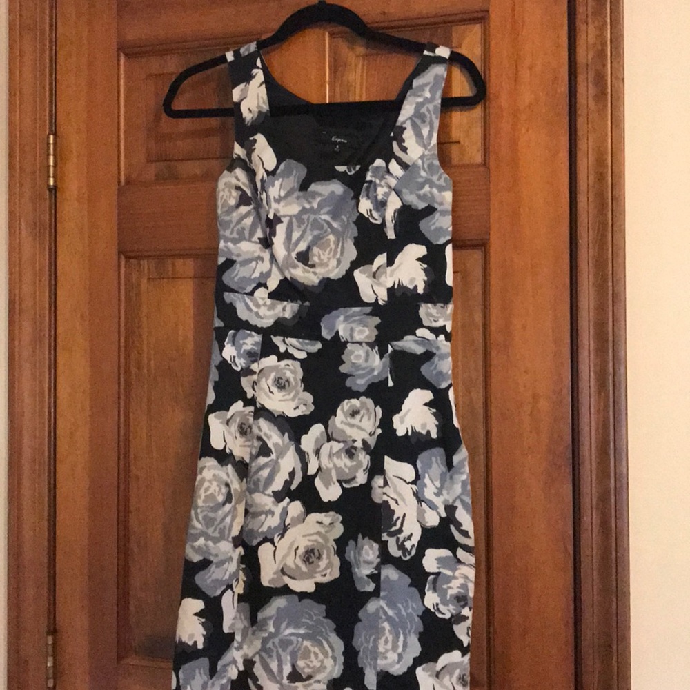 Black floral dress