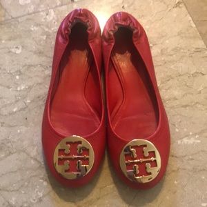 Tory Burch Reva flats - size 8- red