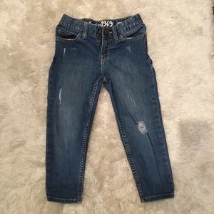 GAP Kids 1969 super skinny distressed crop jeans