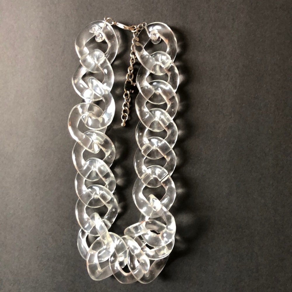 Clear acrylic Statement necklace