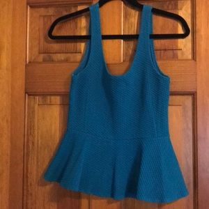 Anthropologie blue peplum top