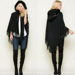 🎁 JUST IN! Season Must! Collar Hooded Knit Cape🎁