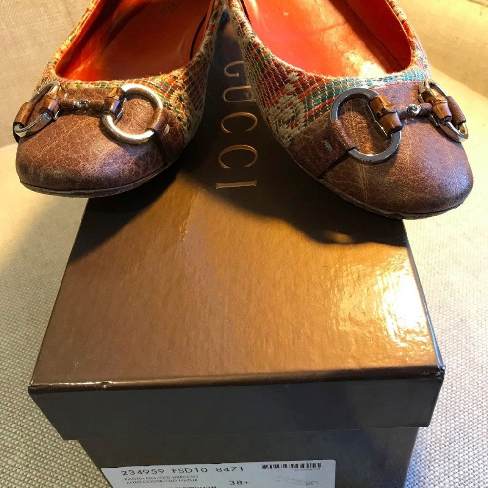 Gucci Classic Flats Shoes with Bamboo Bit