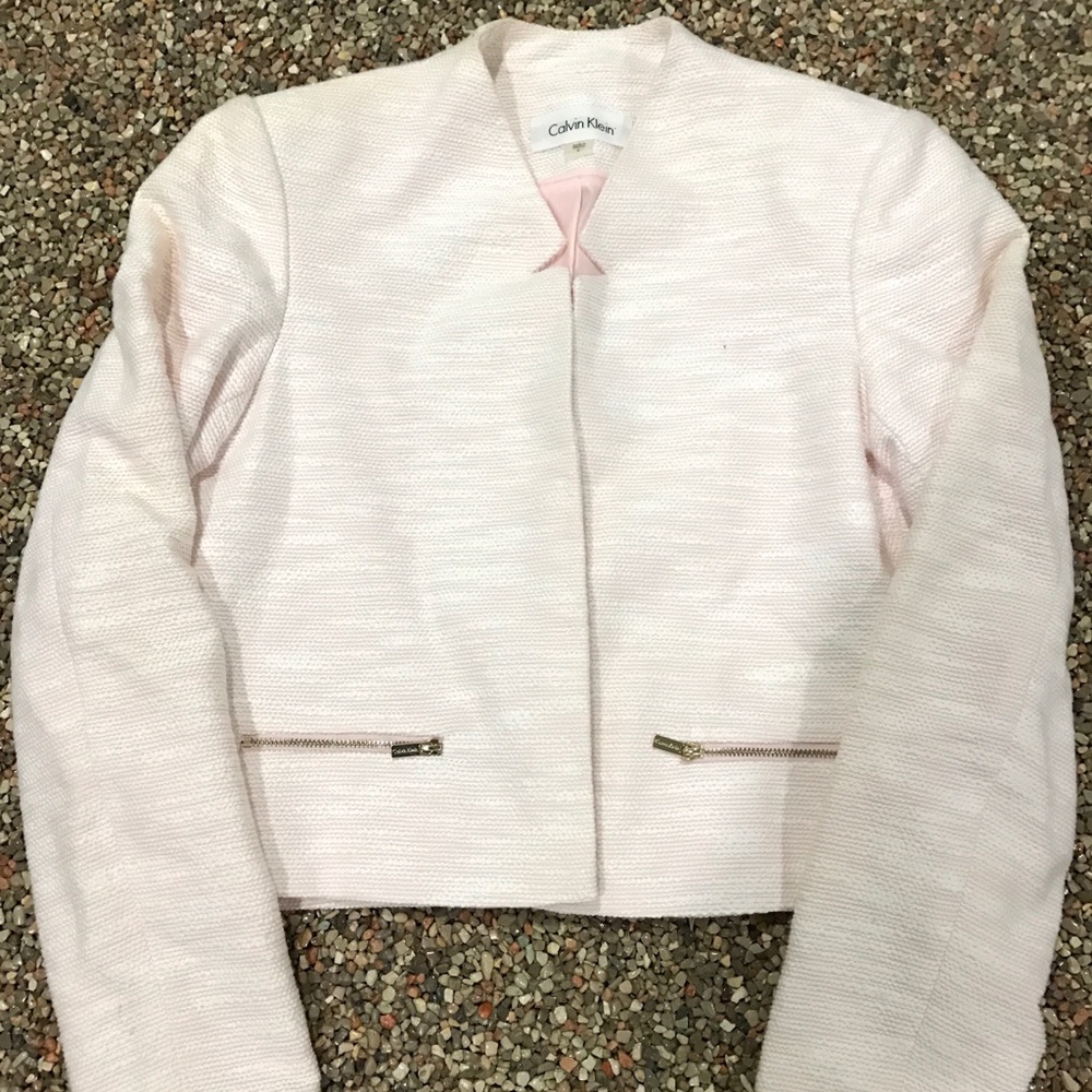 Calvin Klein pink blazer in size 2