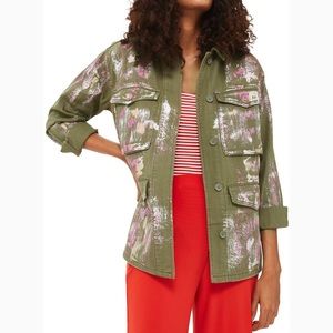 Topshop Metallic Shirt Jacket💈 (Size 4)