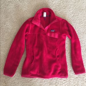 Patagonia cranberry pull over fleece