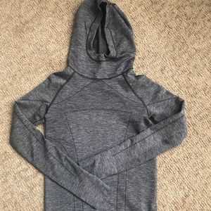 IVIVVA funnel neck hoodie stretch space dye top!