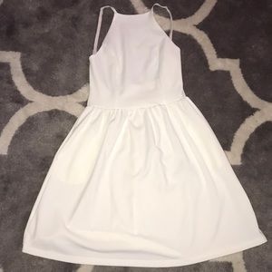 White open back dress