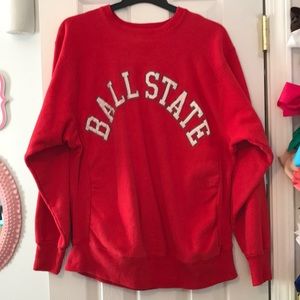 Ball State, size large, pull over/sweat shirt.