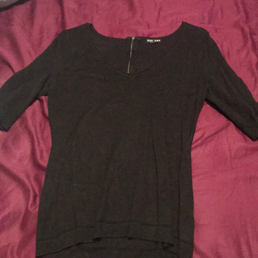 Express V Neck Sweater Zipper Back FREE IN BUNDLE