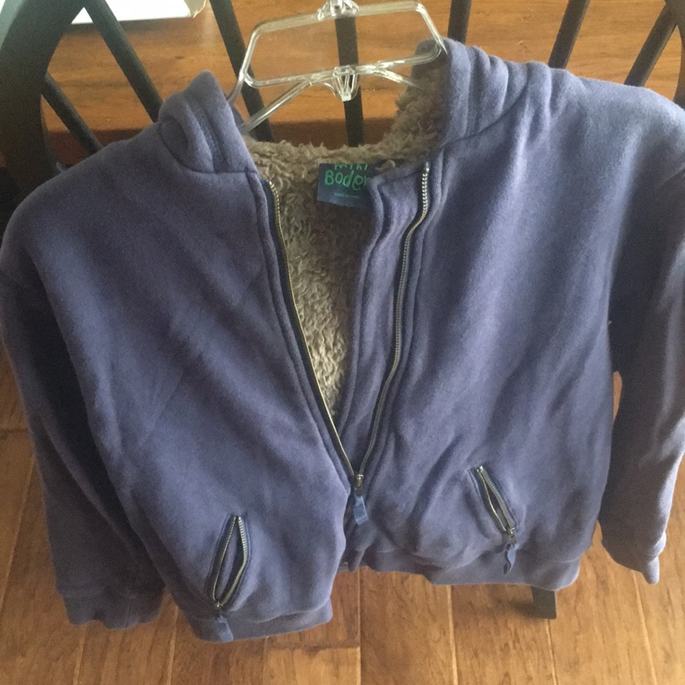 Boys Mini Boden lines sweatshirt jacket