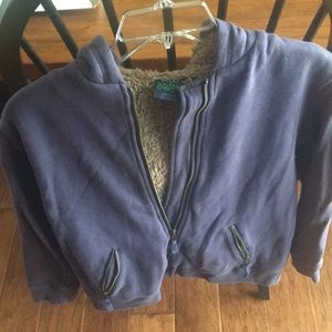 Boys Mini Boden lines sweatshirt jacket