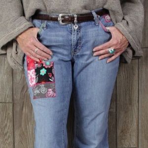 Gap Long Lean Jeans 12 size Distressed Patched