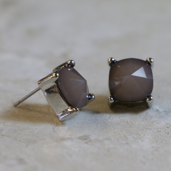 NWT silver with smoked purple stone earring LTDE31 - Picture 7 of 7