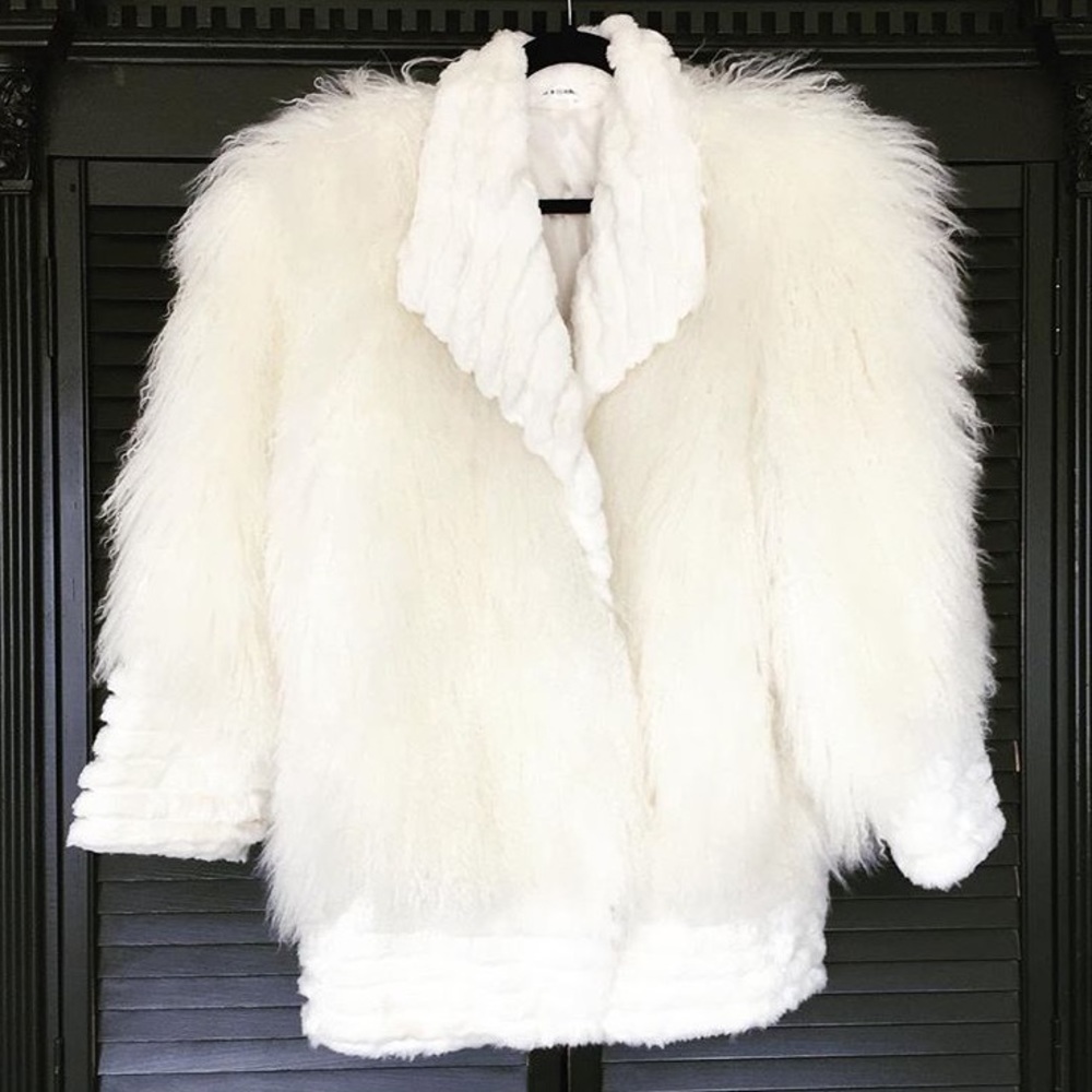 ❌SOLD❌ Vintage Rabbit and Tibetan Lamb fur coat