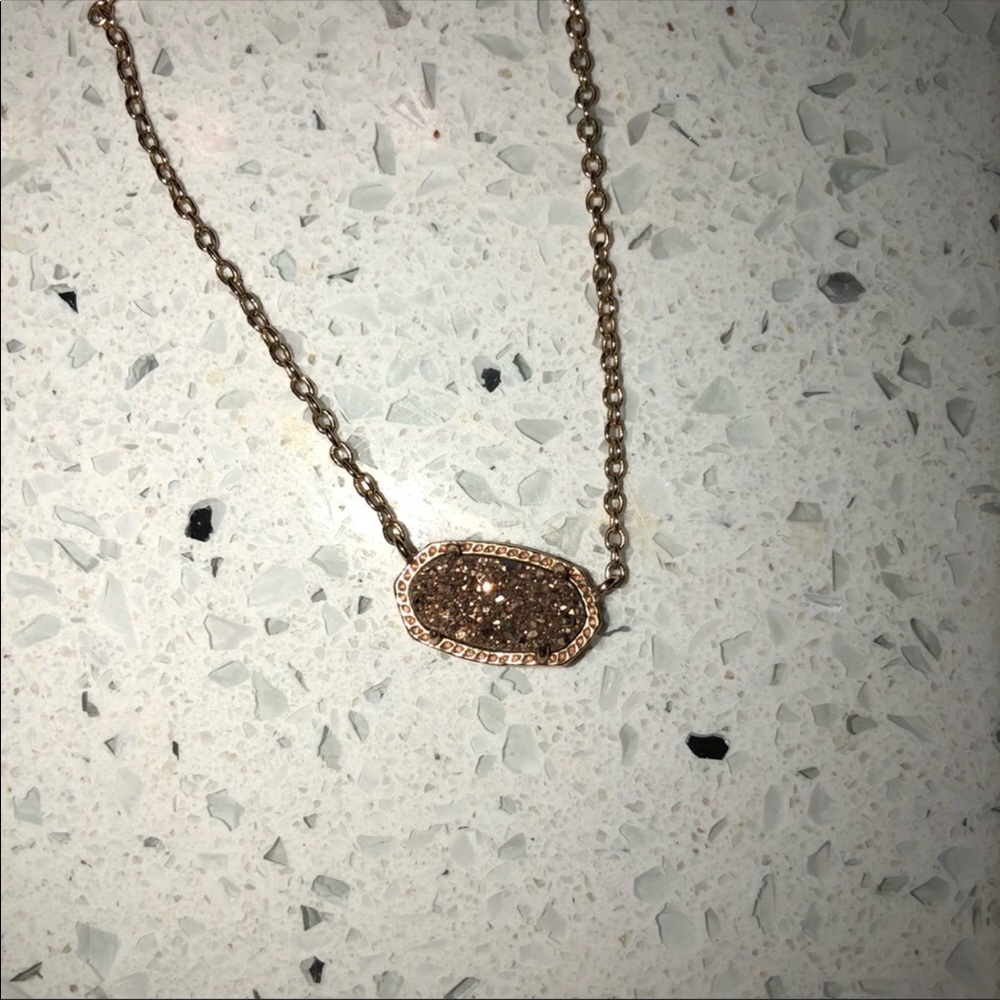 Kendra Scott gold druzy pendant necklace