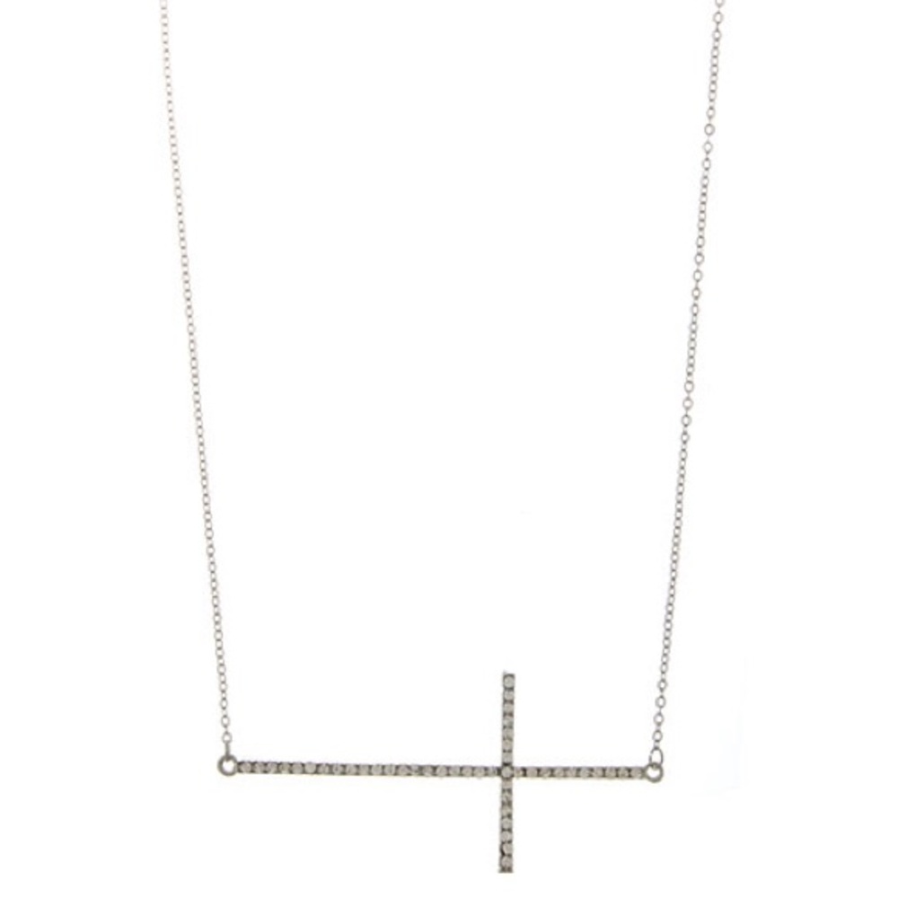 Cross Layering Necklace - Silver
