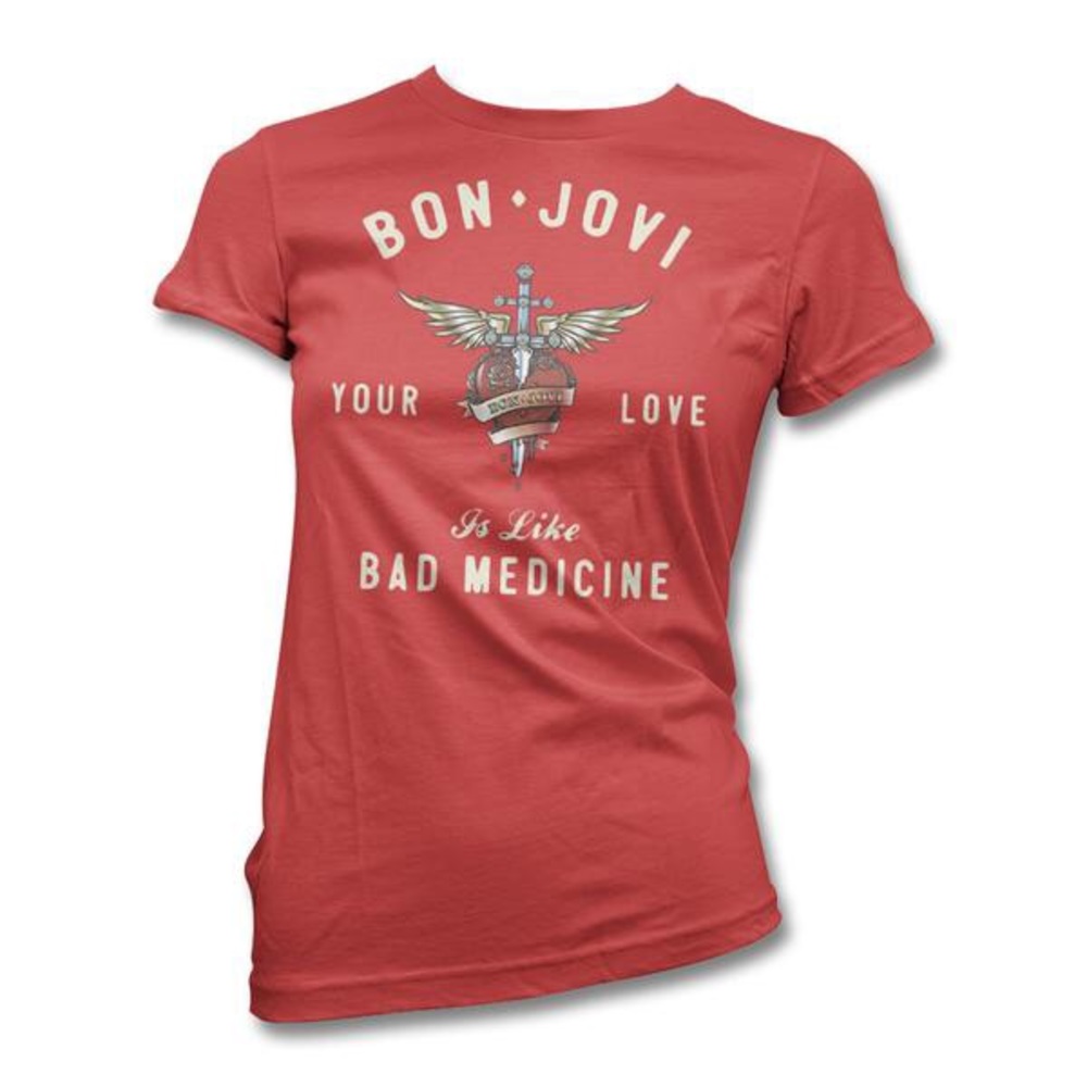 Bon Jovi Bad Medicine shirt FREE THERMOS