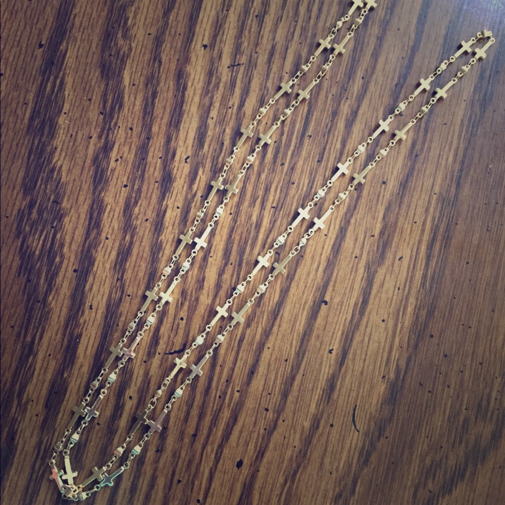 Gold filled cross necklace