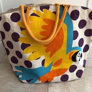 Large jute beach tote