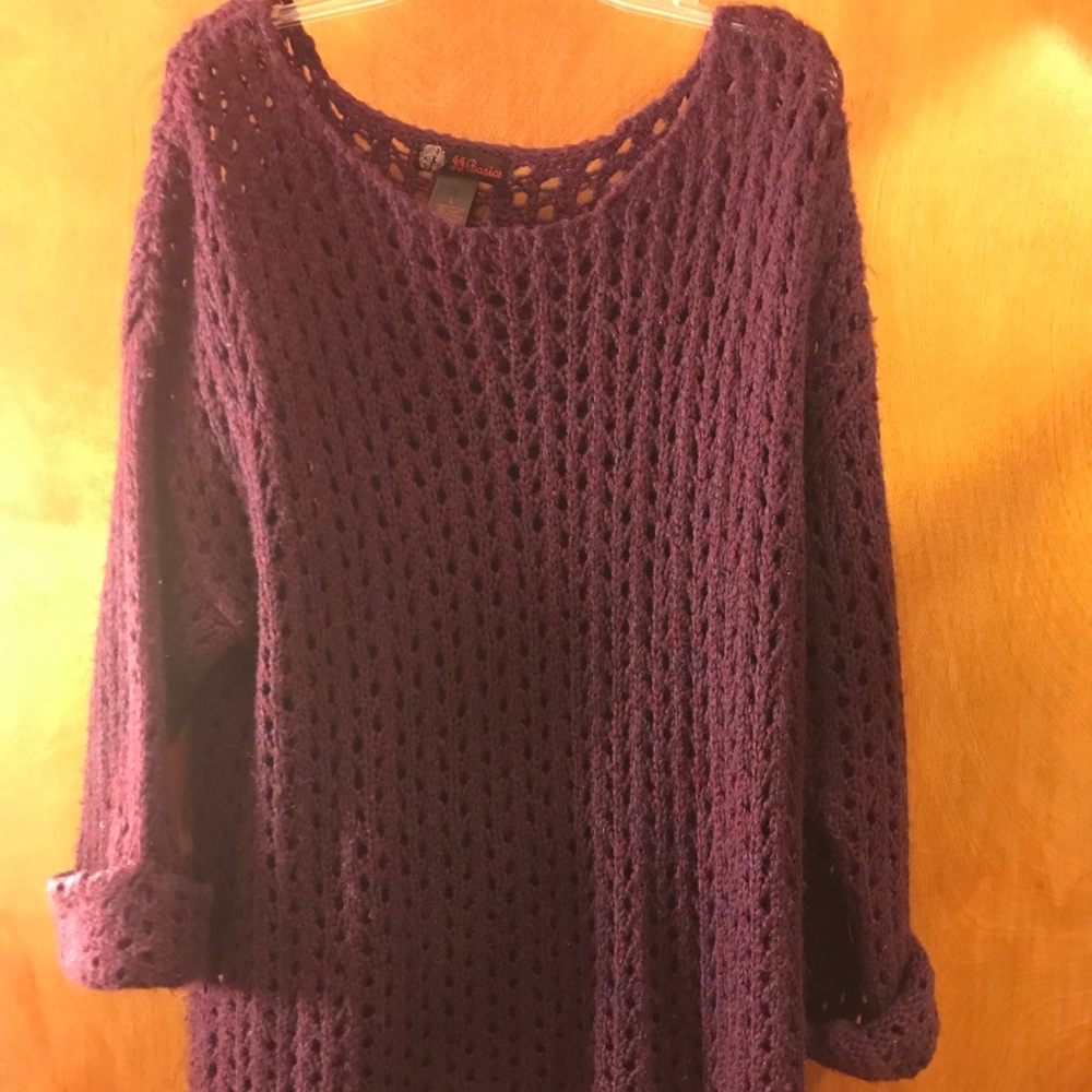 JJ Basics Sweater Purple Wine color! Size: L