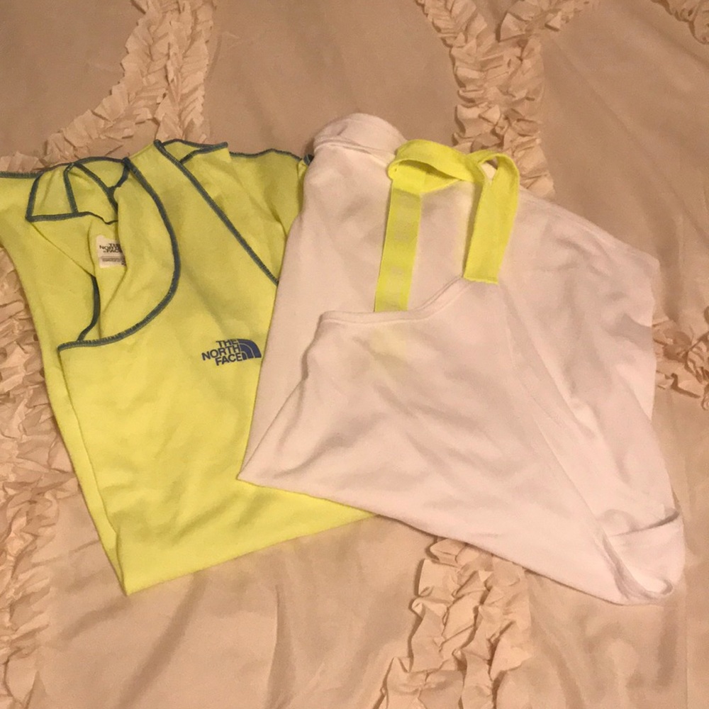 Nike Racerback tank and The North Face tank