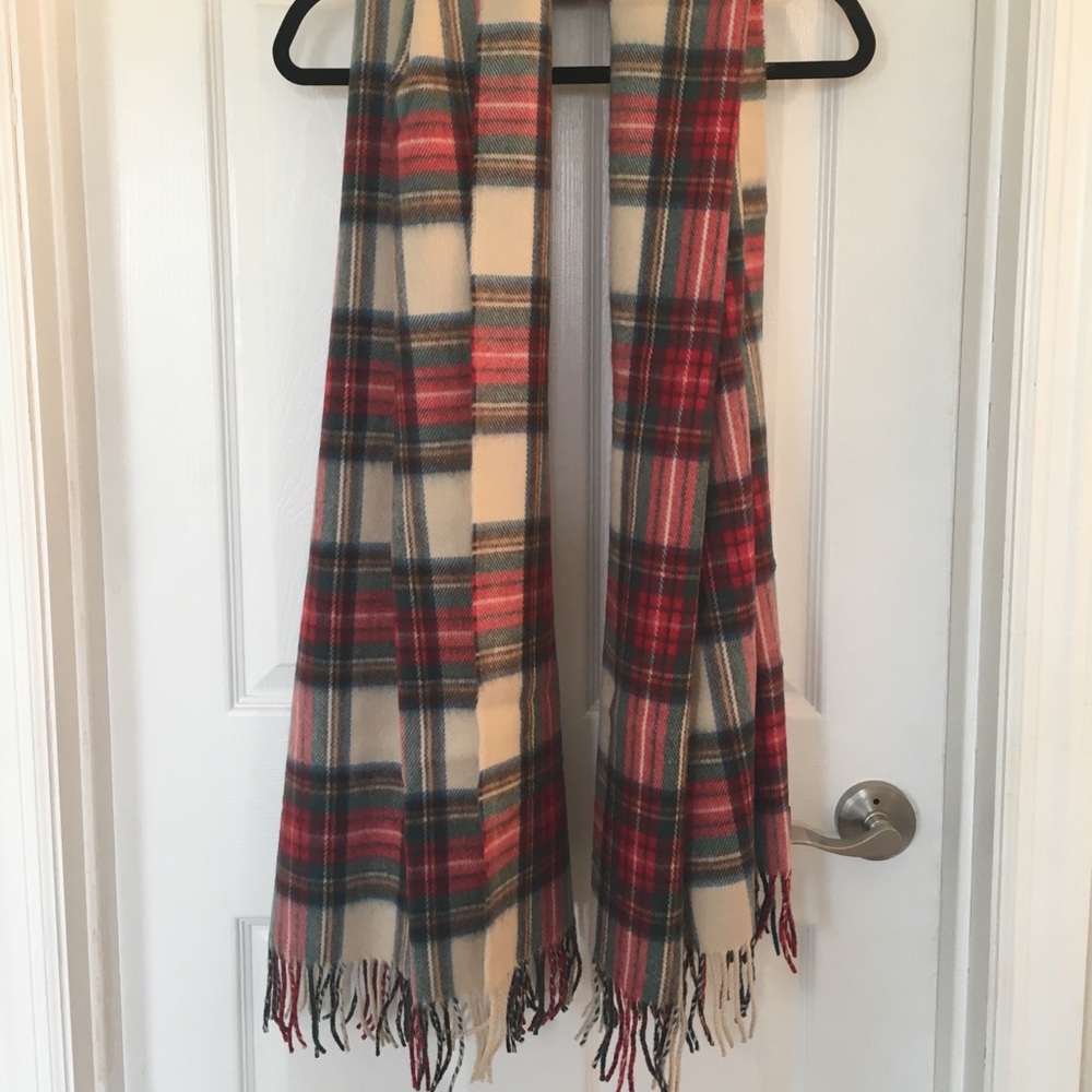 Plaid blanket scarf