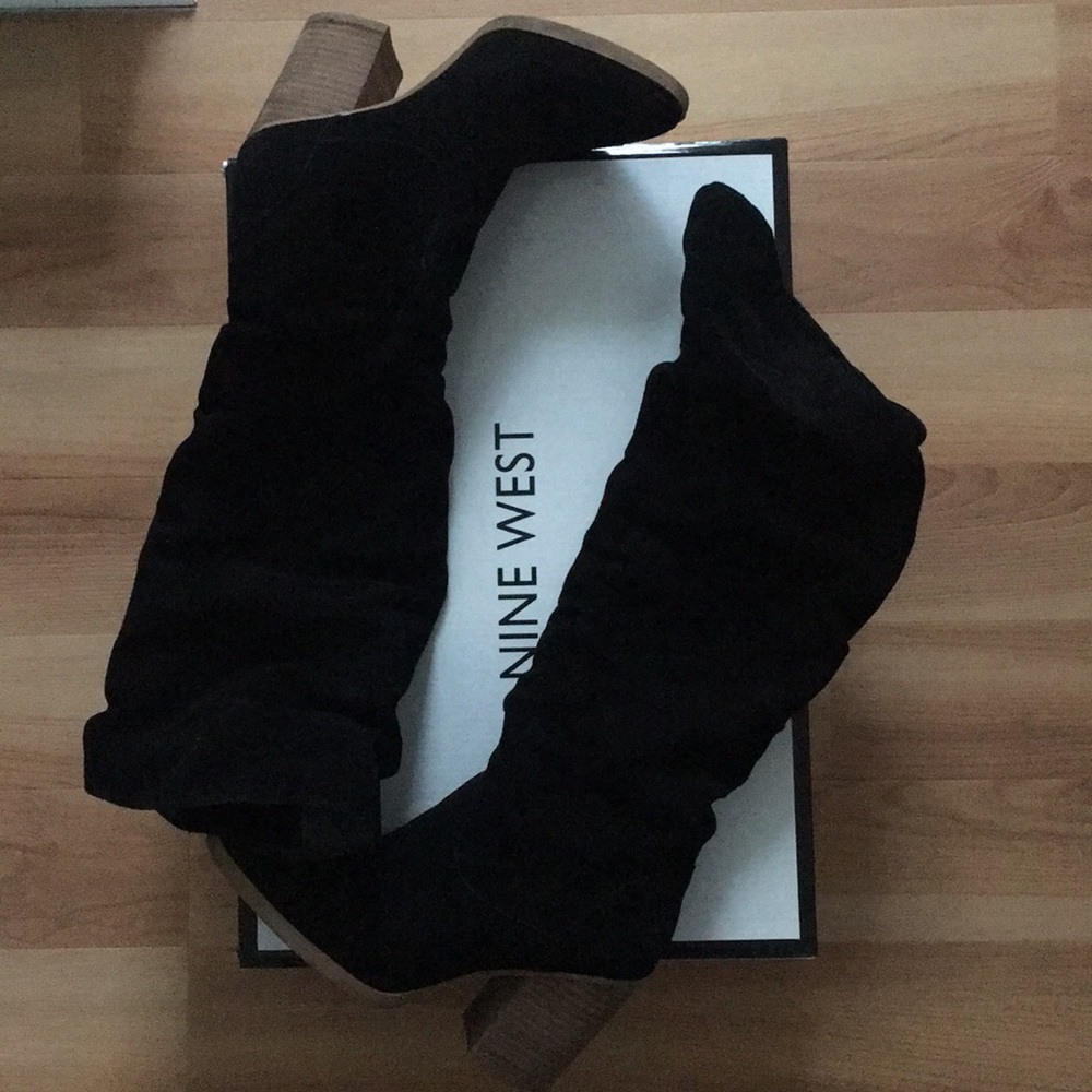 Suede Slouchy Knee Boots