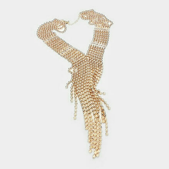 💫just in💫 stone accented drop metal bubble fring - Picture 3 of 3