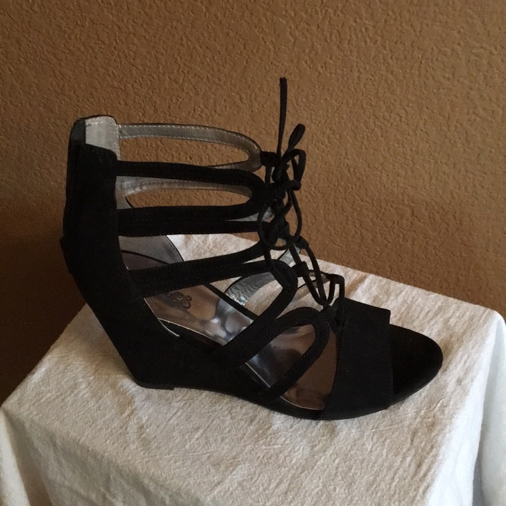 Platform cage sandals