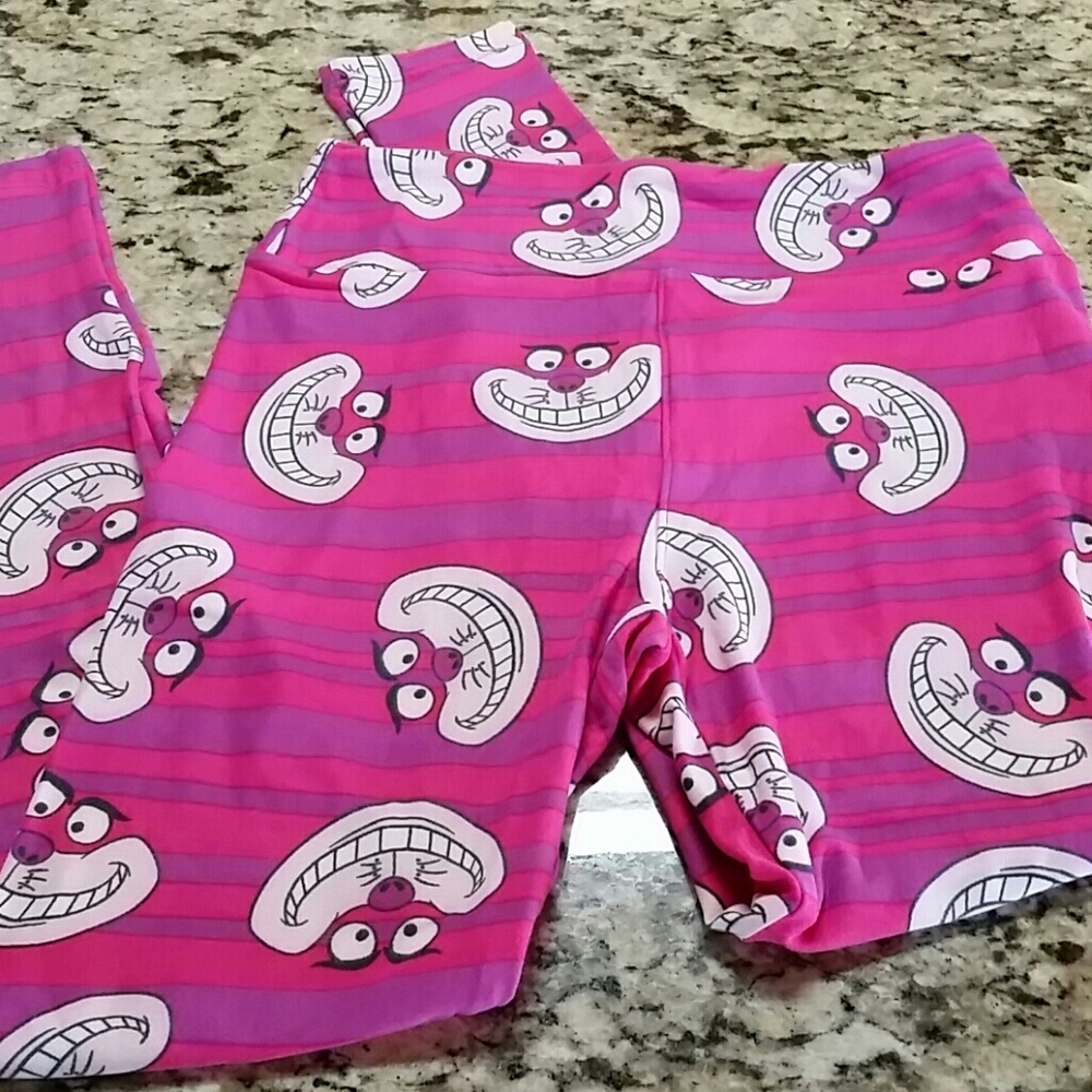 Lularoe Disney Cheshire the cat OS leggings