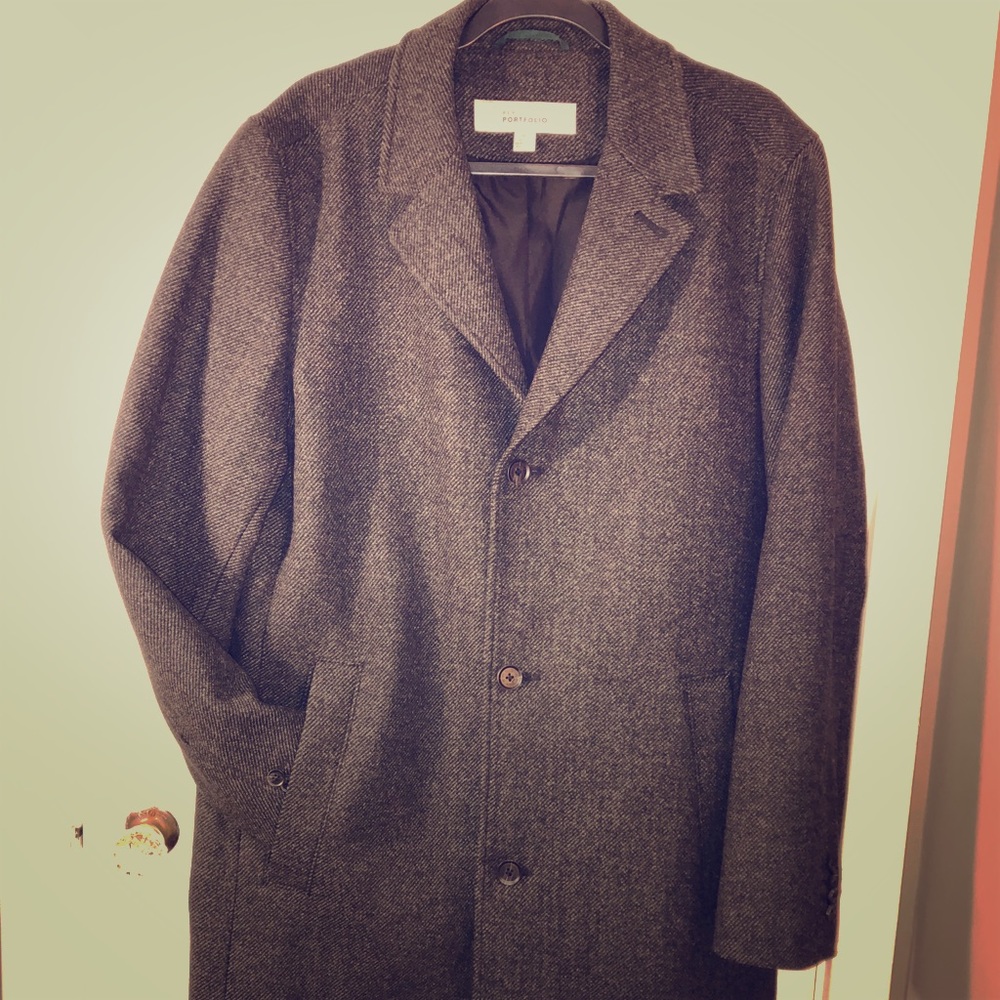 Perry Ellis Portfolio Wool Belen’s Overcoat